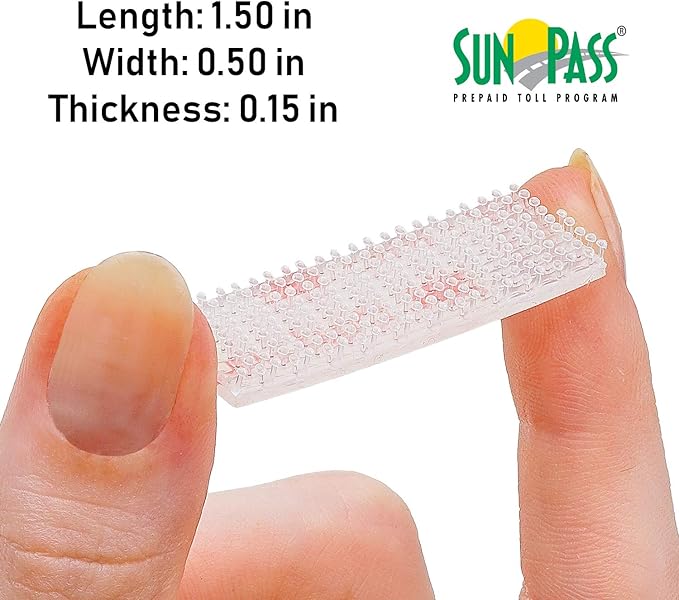 CANOPUS EZ Pass/I-Pass/SunPass Mounting Strips: Dual Lock Tape, Ezpass Tag Holder, Reclosable Fastener, Adhesive Peel-and-Stick Strips (4 Sets - 8 Pcs) with Cleaning Prep Pad (2 Pcs)