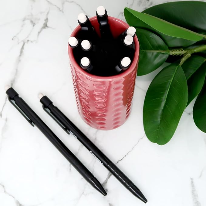 Tribello Mechanical Pencils 0.7 mm Bulk Lead Pencils for Drawing, Drafting, Sketching, Handwriting - Black Barrel - Total 24 (12 Count - 2 Pack)