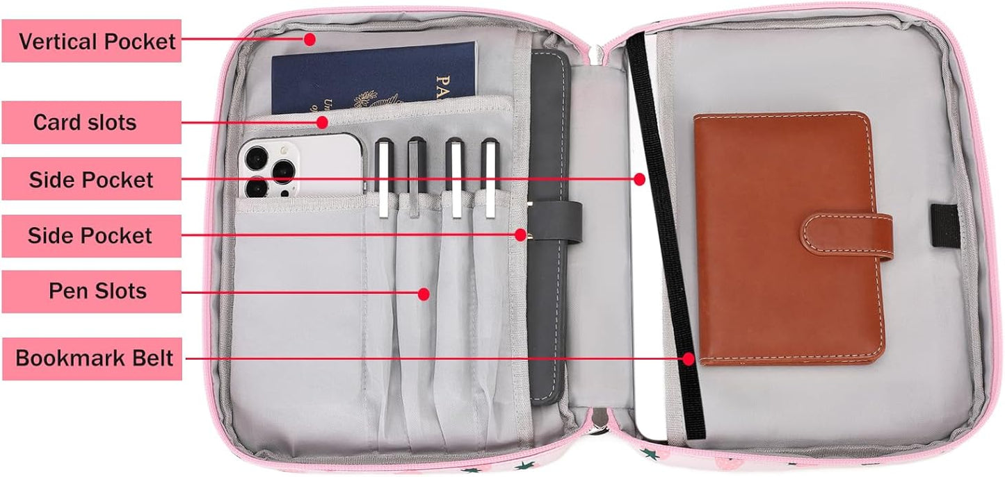Bible Cover Case for Women Large Bible Cover for Girls Bible Study Supplies Accessories with Handle and Shoulder Strap | Durable