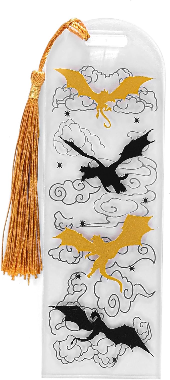 ASVP Shop Fourth Wing Dragon Bookmark with Tassel - Fantasy & Bookish Merch
