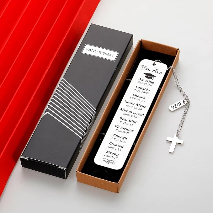 Christian Graduation Gifts Bookmark for Women Men 5th 6th 8th Grade Graduation Gifts for Boys Girls Class of 2026 High School Middle School College Graduations Senior Night Gifts for Students