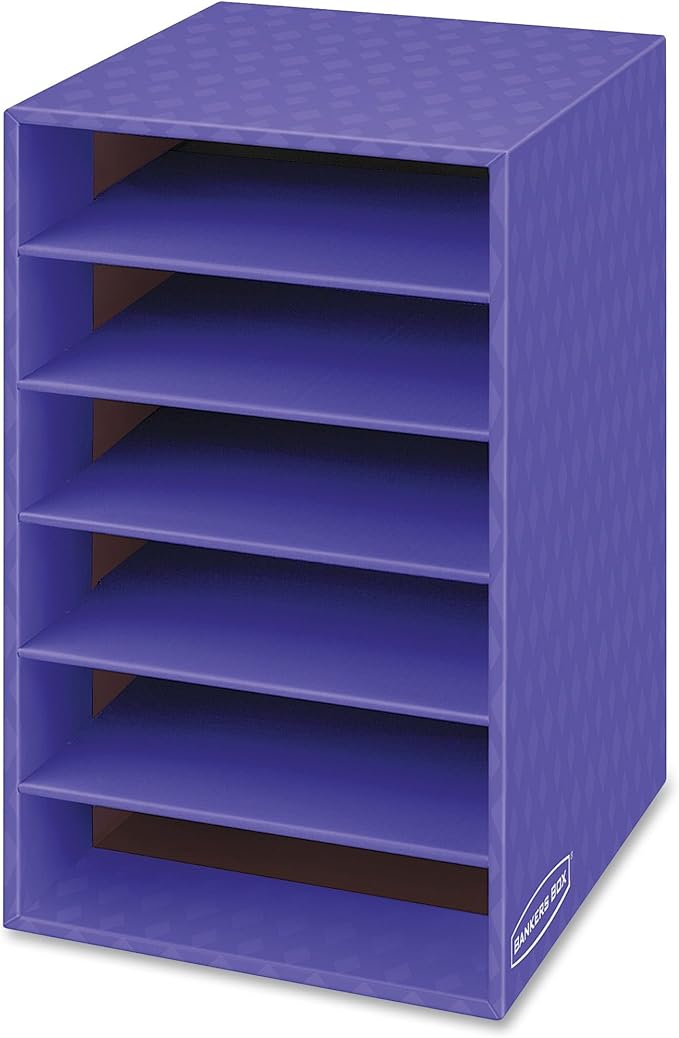 Bankers Box Classroom 6 Shelf Organizer 18"H x 12"W x 13 1/4"D (3381201), Purple