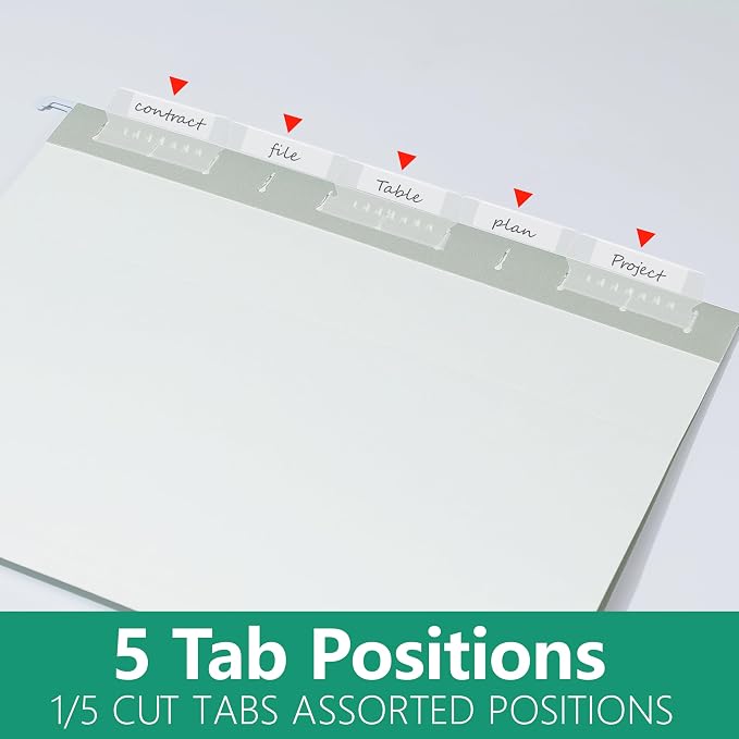 pmybupo 6 Pack Gray Hanging File Folders,Reinforced Hang Folders Letter Size,Adjustable 1/5-Cut Tabs,Designed for Bulky Files,Filing Cabinet