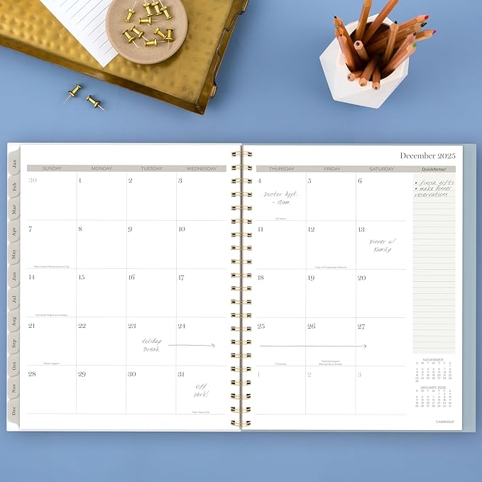 Cambridge 2025 Planner, Weekly & Monthly, 8-1/2" x 11", Large, Triad (1728-905-25)