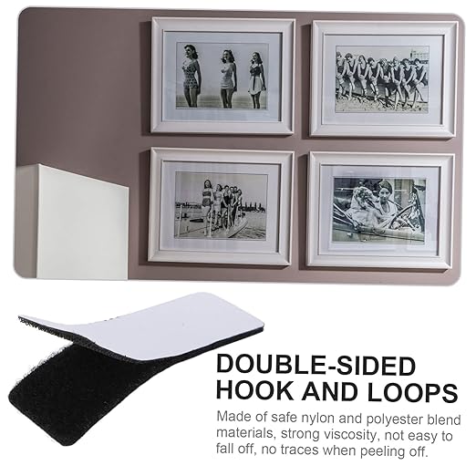 Hemobllo 40pcs Strong Adhesive Hook and Strips for Wall Mounting Double-Sided Reclosable Tape for Smooth for Home Office Crafting and Organization