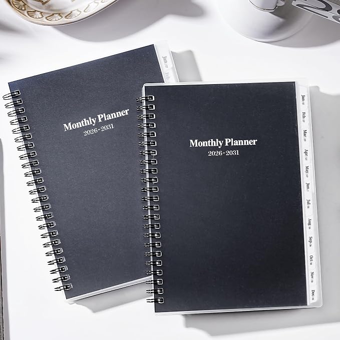 2026-2031 Monthly Planner/Calendar - 5 Year Monthly Planner 2026-2031 with Tabs, Jul 2026 - Jun 2031, 6.4" x 8.5", 60 Monthly Planner, Two-Side Pocket, 9 Notes Pages, Suitable for Long-Term Planning