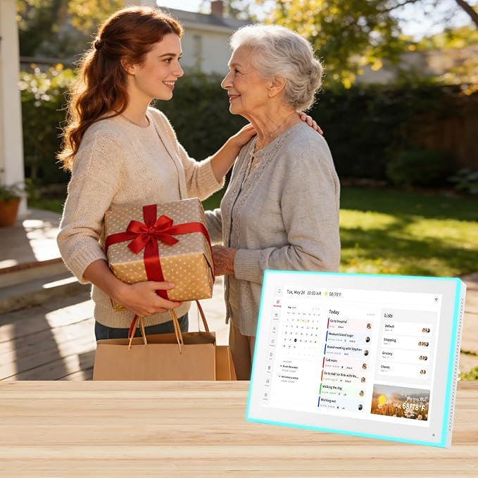 Akimart Calendar: 10.1-inch Wall Planner Digital Calendar & Chore Chart With LED Reminder, Smart Touchscreen Interactive Display for Family Schedules, Hearth Display Digital Calendar, Great for Organizing Your 2026 Year