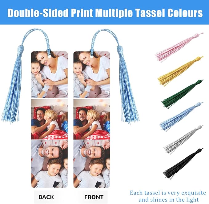 Custom Bookmark, Personalized Double-Sided Bookmark with Text & Photo, Customizd Book Mark Gift for Book Lovers, Women, Men, Birthday, Christmas, Anniversary Present
