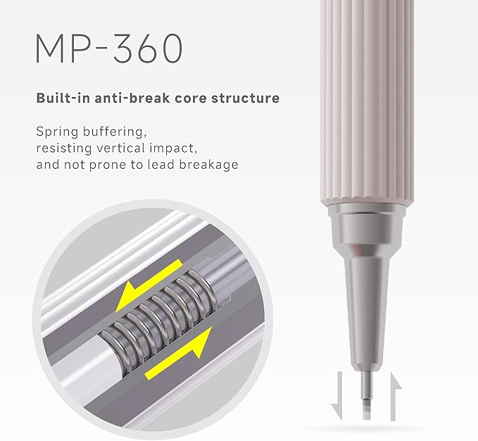 languo 0.3mm Mechanical Pencil Set with Case, 4PCS Drafting Mechanical Pencils Kit – 4 Tubes HB Lead Refills, 3 Erasers, Ideal Pencil Set for Writing & Drawing