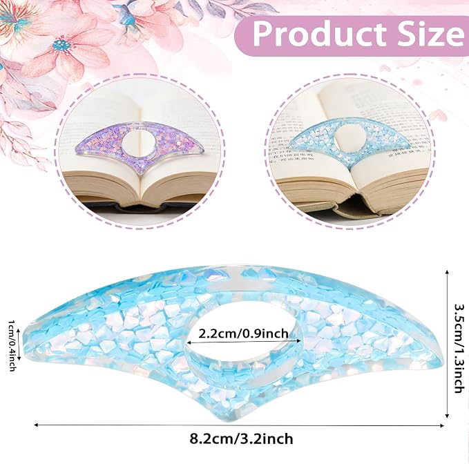 2 Pcs Thumb Book Page Holder Star Resin Book Page Holder Bookmark Reading Accessories for Book Lovers Transparent Book Opener Holder Bookmarks Gifts for Books Lovers Readers Students Teachers Bookworm