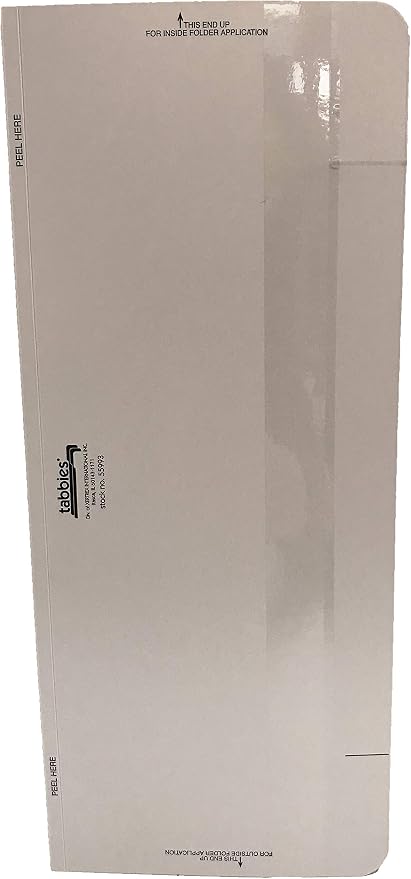 Tabbies 55993 Extenda-Jacket Conversion Strips, 100 Box, White 3/4 Inch Full End Tab, 3-1/4 x 9-1/2 Inch, Convert File Folders to End Tab Shelf Filing