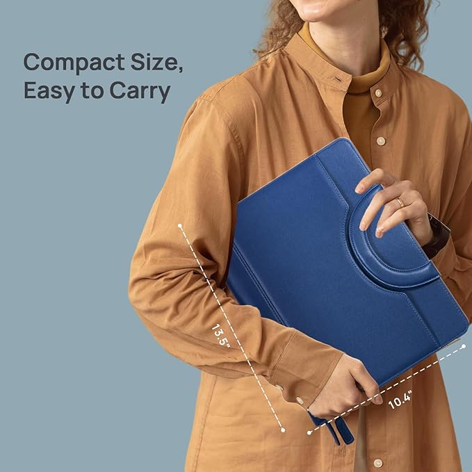 Premium Leather Zippered Padfolio for Professionals | Sleek Executive Organizer for Notepad, Cards, Documents | Ideal Business Portfolio for Interviews, Conferences, and Daily Use