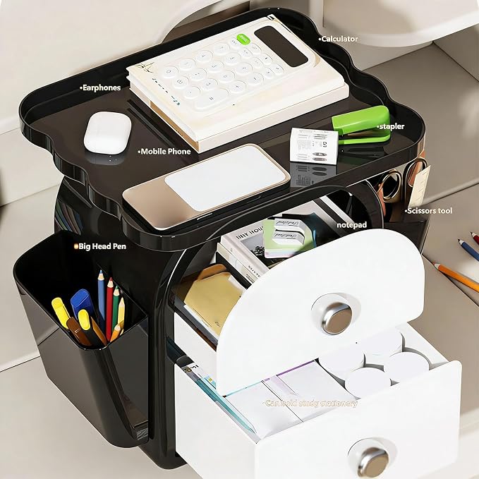 Space Saving Multifunctional Desktop Drawer Storage Box Ideal for Organizing Offices Supplies Makeup Accessories Presentation Storage Box