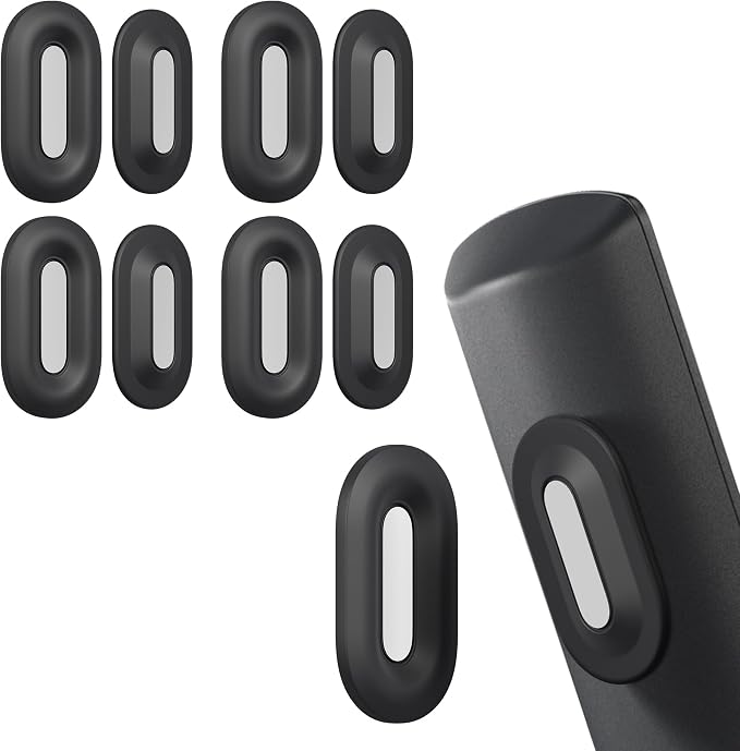 Magnetic Remote Control Holder Wall Mount, 2025 Upgraded Smaller & Stronger Magnetic Silicone Remote Control Organizer TV Remote Charger Holder Caddy Back of TV (Black-4 Pack)