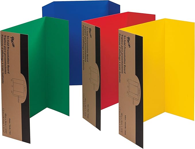 Pacon Corrugated Presentation Board, 48-Inchx36-Inch, Assorted 4 Colors (37654)