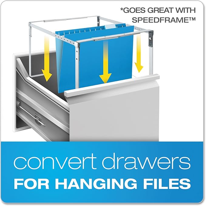 Pendaflex Reinforced Hanging File Folders, Letter Size, Teal, 1/5 Cut, 25/BX (4152 1/5 TEA)