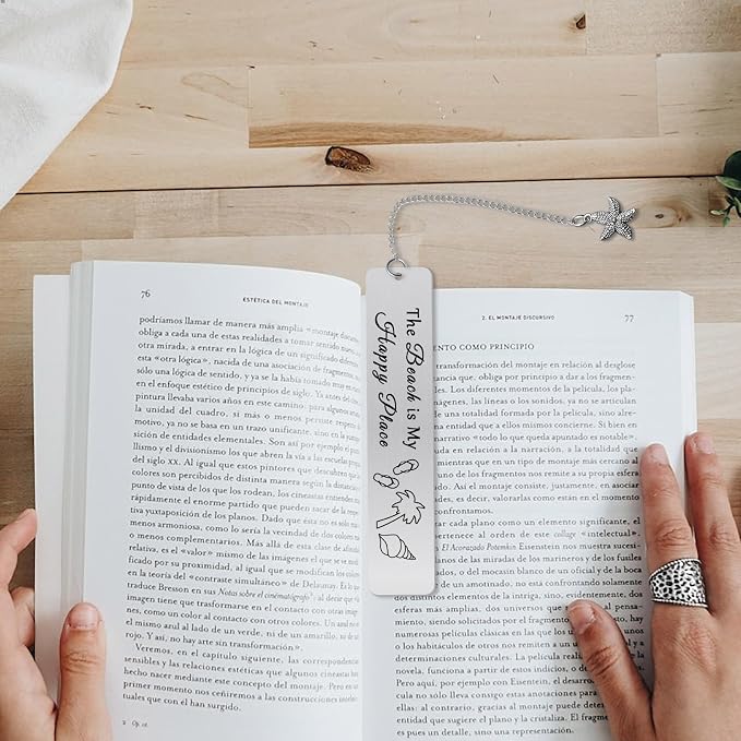 Vadaka Beach Lover Gift Bookmark Beach Gifts for Women Girls Beach Theme Bookmark Gift Vacation Gift Summer Beach Gift for Beach Lover Graduation Gift for Sister Friends Teens Boys Student