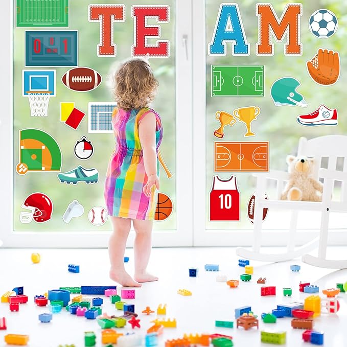 Sports Cutouts Sport Balls Paper Classroom Bulletin Board Decorations Sports Themed Birthday Party Supplies for Toddler Kids Students Classroom