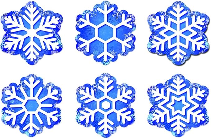 Creative Teaching Press 6" Designer Cut-Outs, Snowflakes (6414)