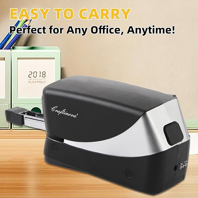 Electric Stapler, 25 Sheet, Include 2000 Staples and 1 Remover, Jam Free, Professional and Home Office Stapler，Battery not Included，AC or Battery Powered.