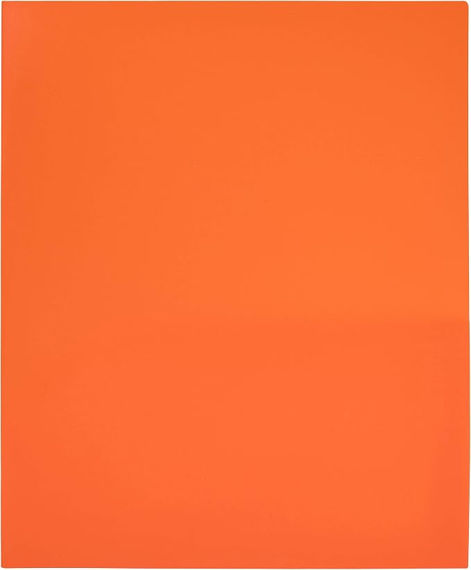 Mintra Office Poly Pocket Folders (Orange, 8pk)