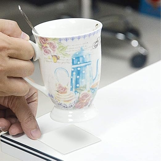 BRAVESHINE Double Sided Adhesive Tape - 18 Pack Removable Wall Stick Mounting Tape - Washable Clear Nano Tape for Balloons Crafts Decorations, Keep Rug Corner Flat, Indoor Outdoor Use - Round 2 Inch