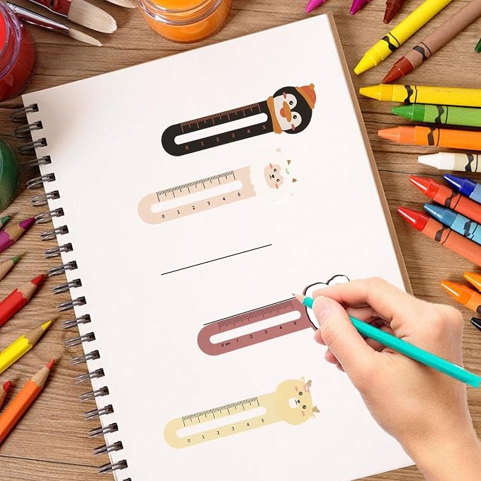 300 Pcs Cute Animal Bookmarks for Kids, Funny Cartoon Book Marker Clips 20 Styles Ruler Bookmarks Bulk Page Markers Holders for Students Teachers Readers Book Lovers School Rewards