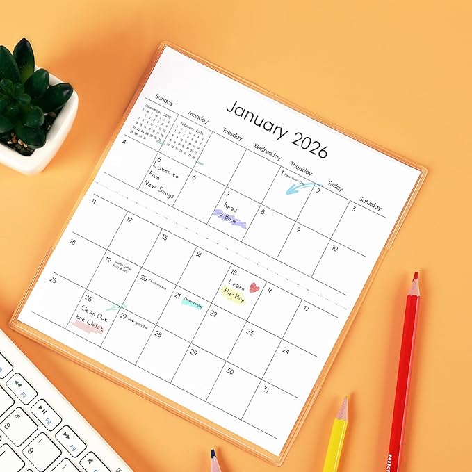 Pocket Calendar 2025-2027, Small Pocket Planner 2026 for Purse, Monthly Planner with Pvc Cover, Small Size (3.5" x 6"), From July 2025 - December 2027 - Pink Flower