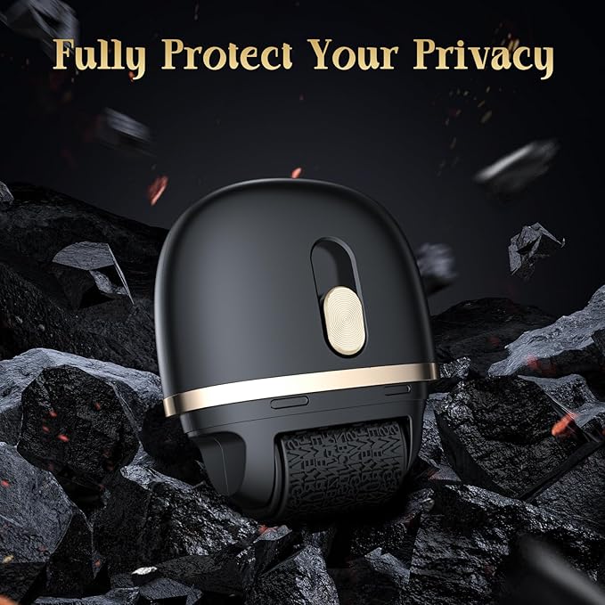 Lomil Refillable Identity Theft Protection Roller Stamp, Address Blocker Roller Stamp for Bank Statements Bill, Privacy & Security Stamp for Mail (Black, 1 Pack)