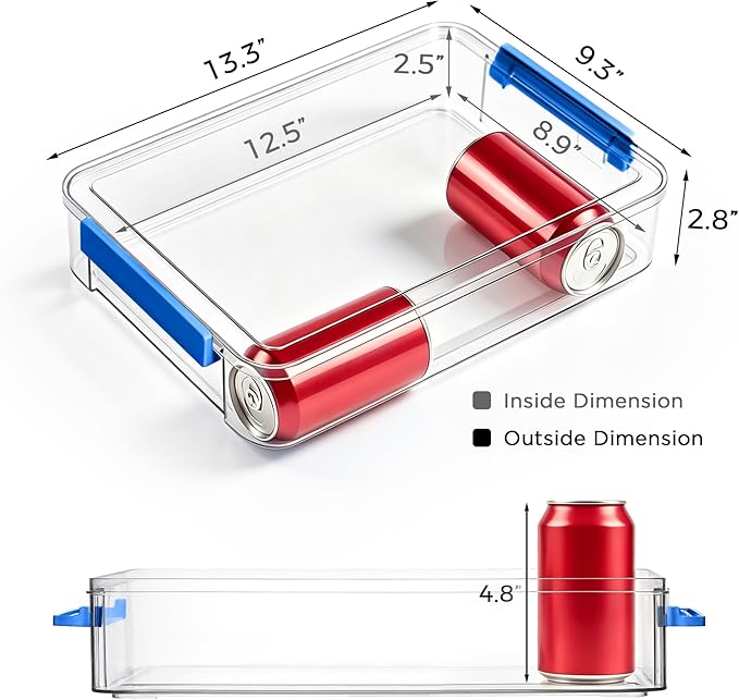 Citylife 6 Qt 9 x 13 Plastic Storage Bins with Lids and Latches, Portable Project Case for Drawers, Clear Stackable File Box for Organizing A4 Paper, Letters, Documents, Art Supplies, and Crafts