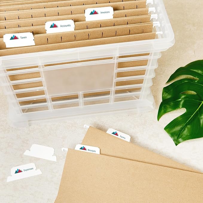 Avery Laser Printable Hanging File Tabs, 1/5-Cut, White, 2.06" Wide, 90/Pack