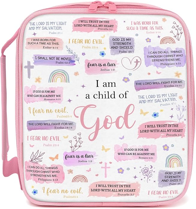 Bible Cover for Women, Bible Holder, Bible Cover With Handles, Bible Carrying Case, Bible Bags With Zipper and Pockets