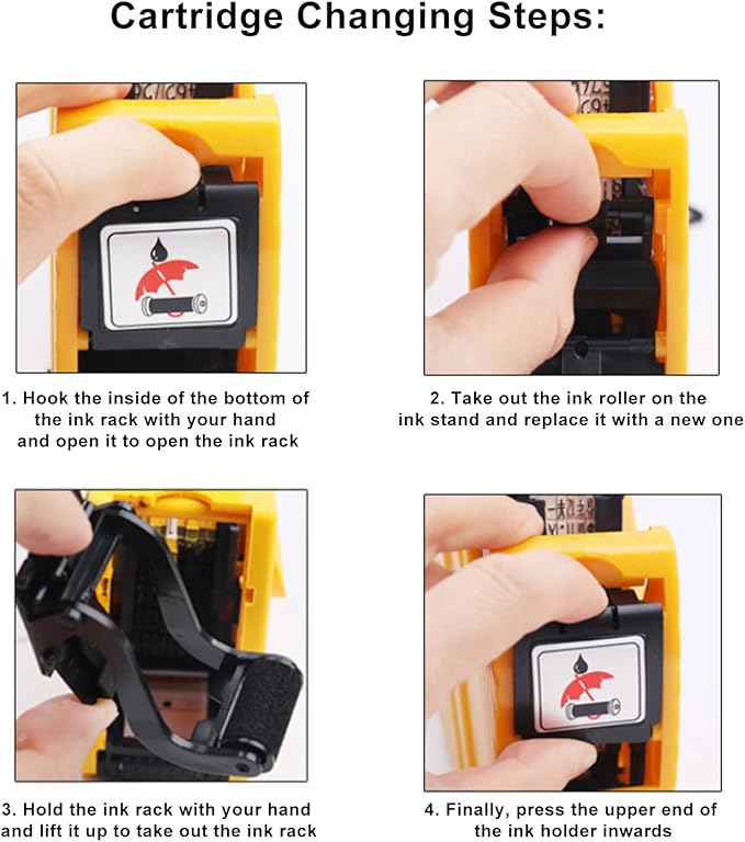 Manual Pricing Gun Kit with 8 Digit Red Labeler, Spare Ink and Yellow Price Marker Labels