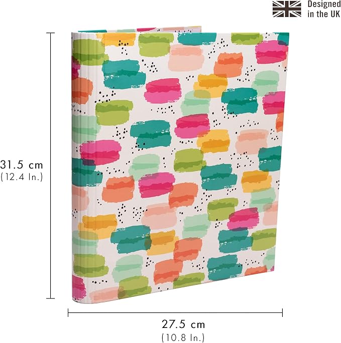 Pukka Pad, Carpe Diem Preloaded Rollbound Ringbinder – 12.4 x 10.8in – Includes Index, Personal Details, Planner Pages – Comes Preloaded with 5-Part Dividers – Standard 3-Ring Mechanism - Colorwash
