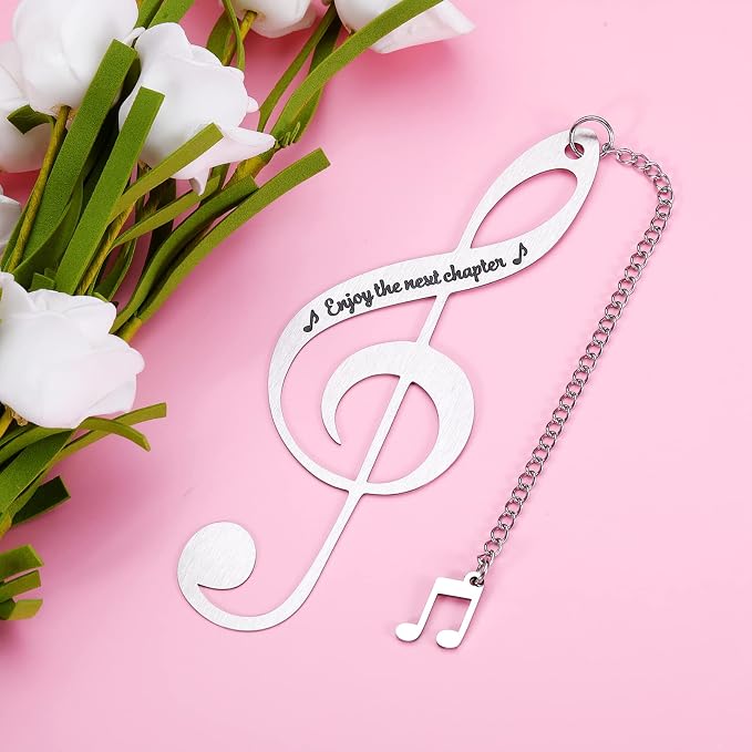 Bookmark for Women Men Music Lover Gifts for Him Her Girls Boys, Enjoy The Next Chapter Graduation Christmas Birthday Anniversary Retirement Gifts Graduation Gifts for Women