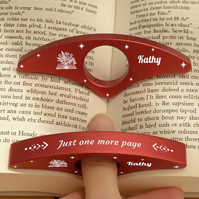 Custom Book Page Holder, Thumb Book Page Holder, Personalized Page Holder for Reading, Gifts for Book Lovers Teachers Appreciation Gifts on Birthday (Style 2)