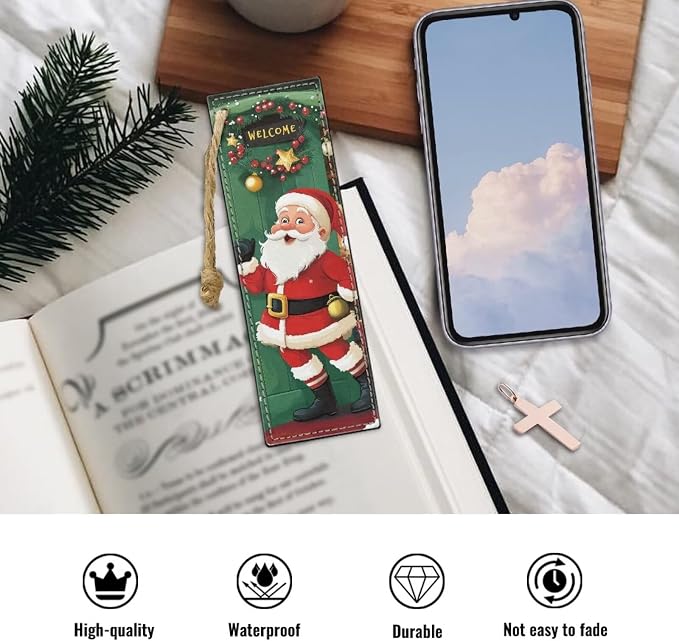 Bookmarks for Women Teacher Bookmarks for Women Readers Book Lovers Santa Claus Fun Book Marks for Book Lovers