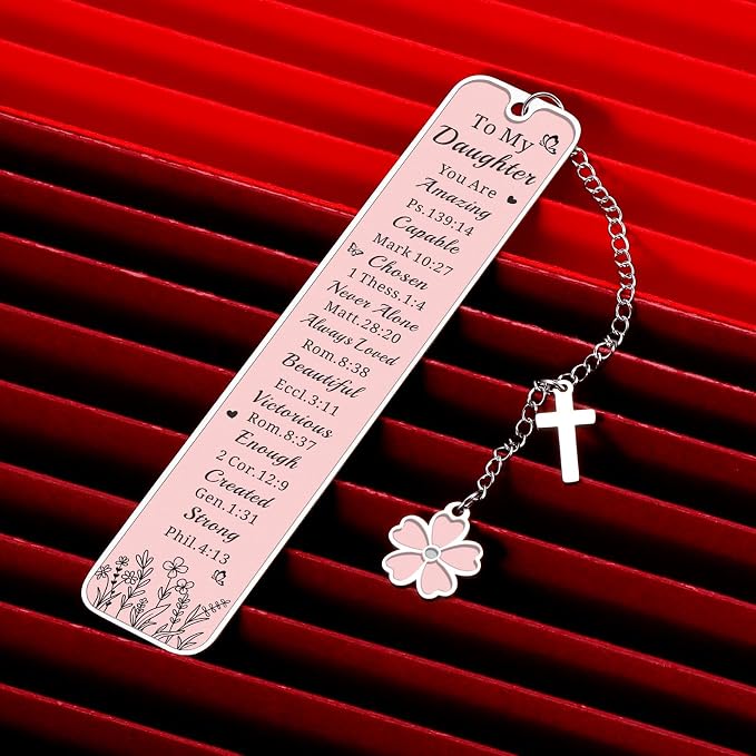 Bible Bookmark Baptism Gifts for Girls Women Adults Confirmation Gifts for Teen Girls First Communion Gifts for Girls Christian Bookmarks for Reading Women Christmas Birthday Present for Daughter