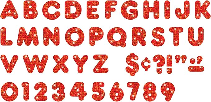 TREND Ready Letters® - Casual Font Uppercase 4" Sparkle