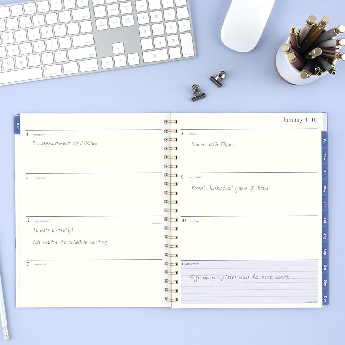 Mead Cambridge 2027 Planner, Weekly & Monthly, 8.5" x 11", Cyane (1844-905-27)
