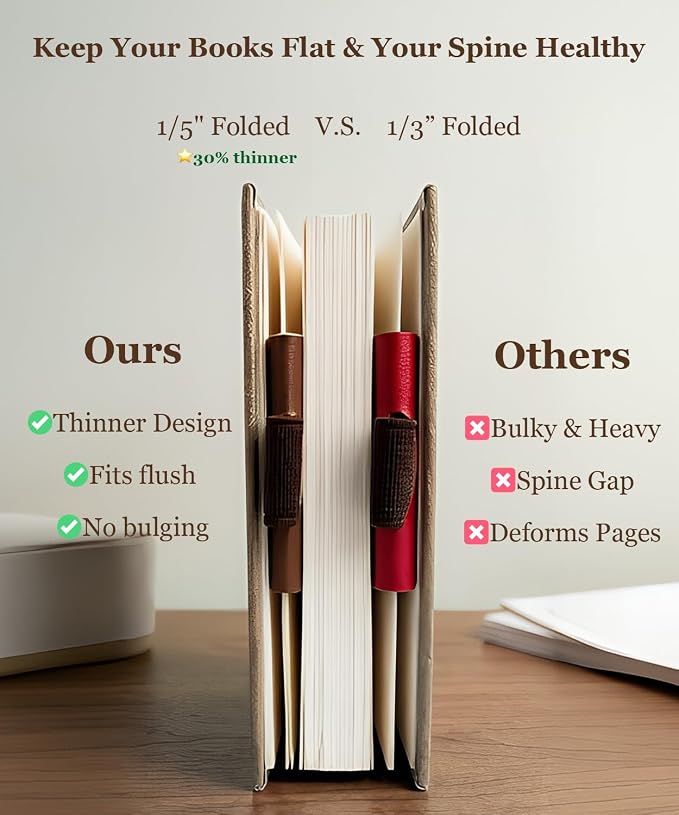 Tiizze Magnetic Leather Bookmarks for Bible Study - 3 Pack Thin Page Markers with Page-Safe Magnets, Laser Engraved Christian Gifts for Book Lovers, Soft Leather Book Marks for Women & Men (Paws)