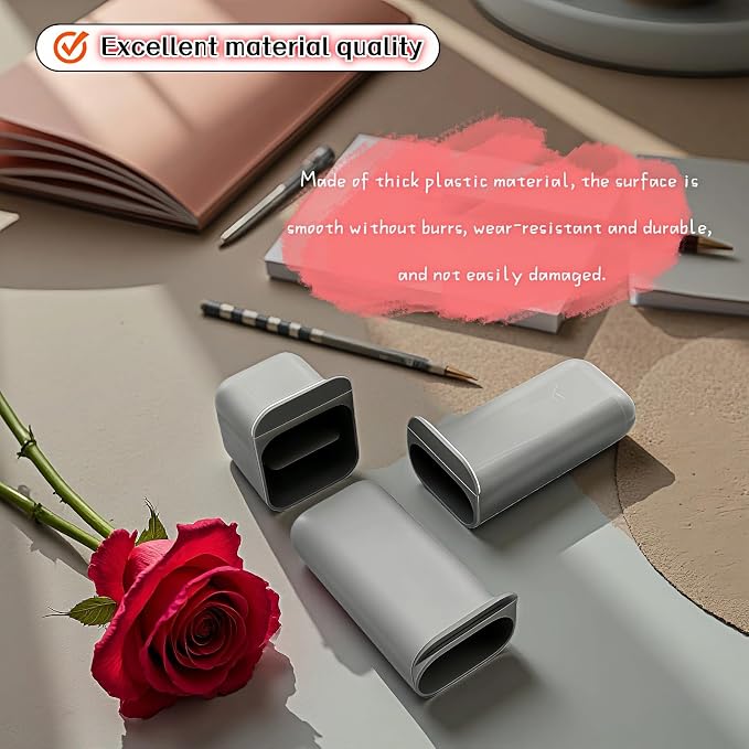 Sticky Desk Organizer, 3-Pack Monitor Side Storage with Adhesive - Multifunctional Desktop Pen Holder for Stationery, Jewelry, Remote Control - Space Saving Grey PP Material for Office & Home