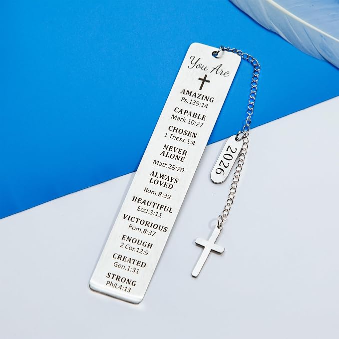 Confirmation 2026 First Communion Gifts Bookmark for Women Girls Birthday Gift Baptism Gifts for Teen Girls Teenage Religious Christian Gifts for Women Girls Teens Stocking Stuffers for Girls