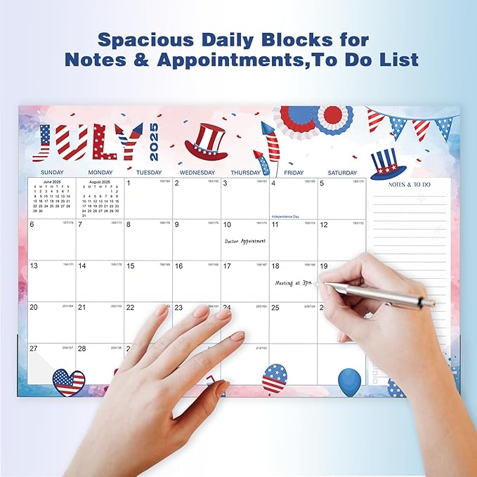 2026–2027 Desk Calendar – 18-Month US Holidays Theme Desk & Wall Calendar, Large 17"x12" Monthly Planner, Cute Aesthetic Organizer, Perfect Christmas & Holiday Gift for Teachers, Moms, and Coworkers