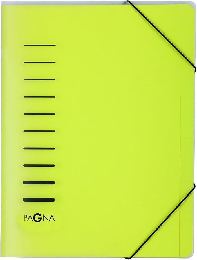 Pagna 40056-05 Organiser File DIN A4 Cardboard with Polypropylene Cover Yellow
