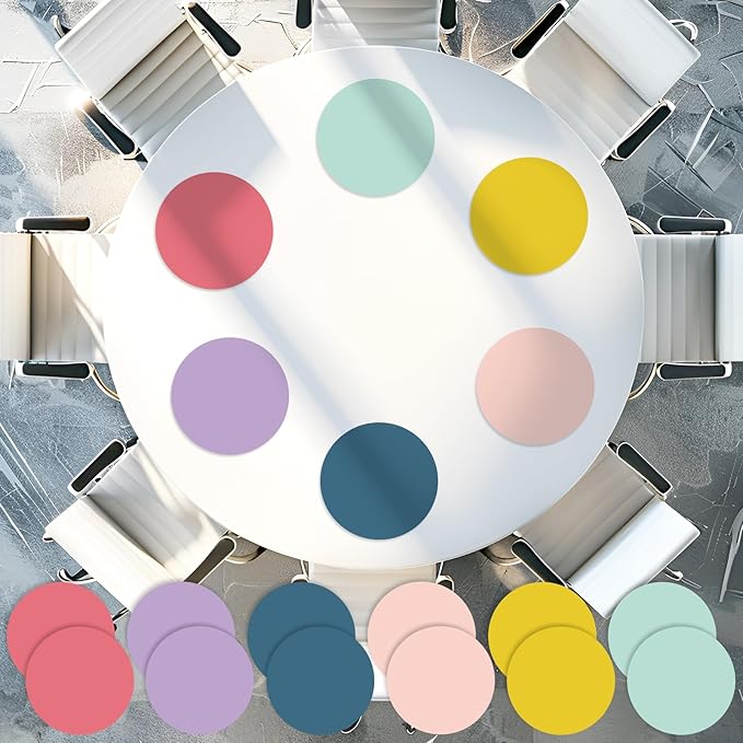 JarThenaAMCS 12PCS 12'' Oh Happy Day Large Dry Erase Dots Circles Spots Decals Waterproof Removable Marker Stickers for School Classroom Wall Whiteboard Teachers Teaching Students Supplies