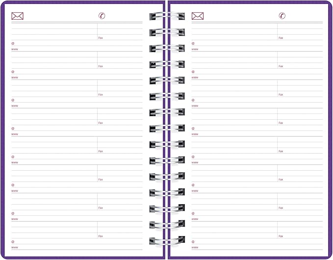 Brownline® 2025 DuraFlex Daily/Monthly Planner, Appointment Book, 12 Months, January to December, Twin-Wire Binding, 8" x 5", Purple (CB634V.PUR-25)