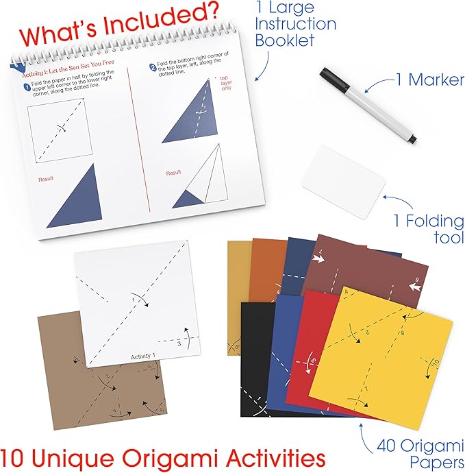 Keeping Busy Origami Activity Kit for Dementia 10 Easy Paper-Folding Activities for Seniors Dementia Activities for Seniors Calming Brain Games for Adults & Alzheimer’s Products for Elderly
