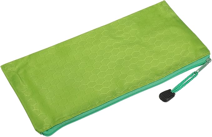 PATIKIL Waterproof Zipper File Bags, 10 Pack A6 Size Document Pocket Storage Organizer Pouch for Travel Office Supply, Green