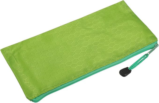 PATIKIL Waterproof Zipper File Bags, 10 Pack A6 Size Document Pocket Storage Organizer Pouch for Travel Office Supply, Green